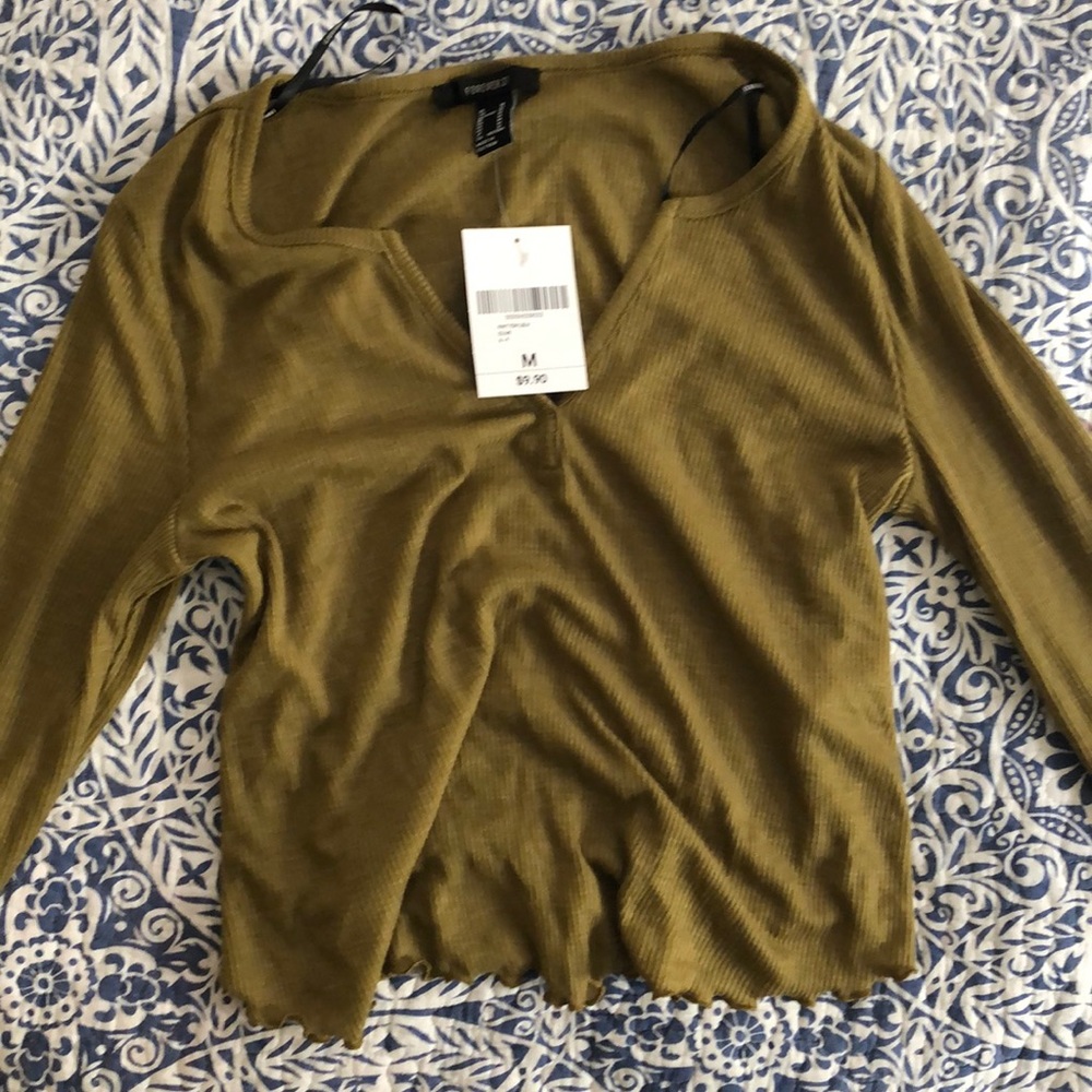 Forever 21 long sleeve crop top